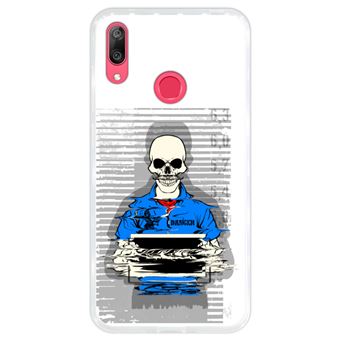 Capa Hapdey para Huawei Y7 2019 - Y7 Prime 2019 Design Esqueleto na Prisão em Silicone Flexível e TPU