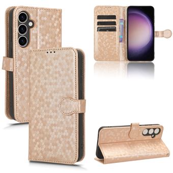 Capa FOXDOCK para Samsung Galaxy S23 FE | Fecho Magnético | TPU Macio | Compartimentos para Cartões | Dourado - 1