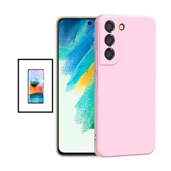 Kit Phonecare Película Hydrogel Full Cover Frente + Capa Silicone Líquido para Samsung Galaxy S22+ Plus 5G - Rosa - 1