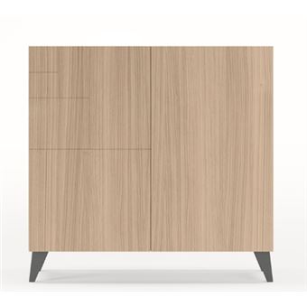 Sapateira/Móvel organização Herdasa Bergen | H87cm x L90cm x P27cm | nogueira clara pernas grafite - 1