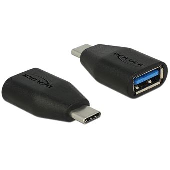Cabo de interface/adaptador de género DeLOCK 65519 cable gender changer USB 3.1 Gen 2 Type-C USB 3.1 Gen 2 Type-A Preto - 1