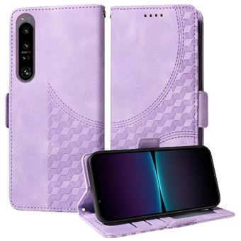Capa FLOODKING para Sony Xperia 1 IV | Design Acolchoado | Couro PU Premium | Roxo - 1