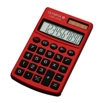 Calculadora Olympia LCD 1110 | Vermelho - 1