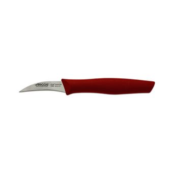 Faca de Descascar Arcos Nova 188322 Nitrum Inox e Punho de Polipropileno Vermelho Folha 6 cm - 1