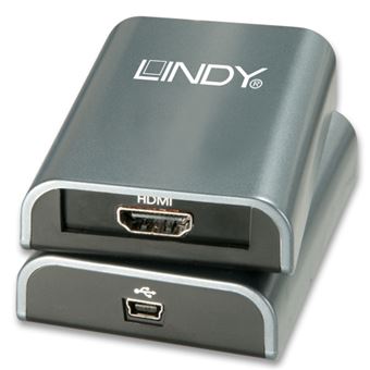 cabo de interface/adaptador de género Lindy 42698  USB 2.0 HDMI Preto - 1