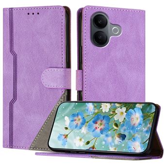 Capa FOXDOCK para VIVO V60 Lite | Fecho Magnético | Pele TPU Macia | 3 Compartimentos para Cartões | Função de Suporte | Roxo - 1