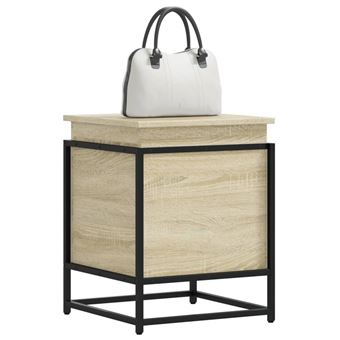 Caixa de arrumação com tampa vidaXL | derivados madeira carvalho sonoma - 1