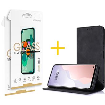 Pack 2 x Película de Vidro Temperado 2.5D + Capa skyhe Honor 90 Lite PRM Flip Cover | Preto - 1
