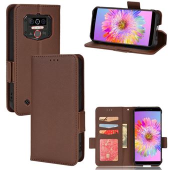 Capa FOXDOCK para Oukitel WP5 | Prova de Choque | Magnética| TPU | Suporte para Cartão | Castanho - 1