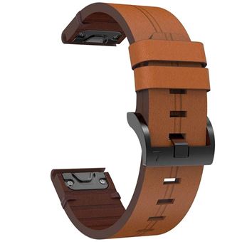 Bracelete em Pele Antiimpacto para Garmin Fenix 8 Pro | Castanho - 1