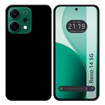 Capa Tumundosmartphone de TPU de gel de silicone preta para Oppo Reno 14 5G - 1