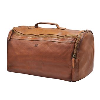 Saco de Viagem em Pele Genuína MP OSLO C260019 em Conhaque - 1