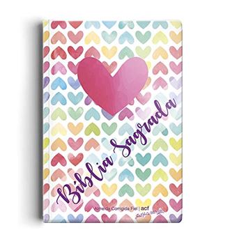 Bíblia Acf - Capa Semi Luxo Coração Color - 1