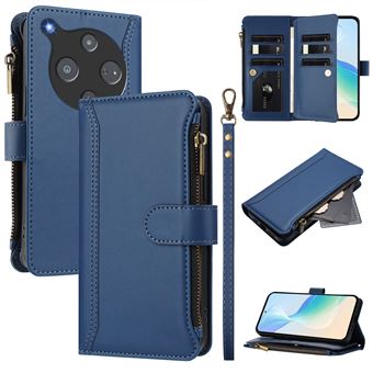 Capa FOXDOCK para ZTE Nubia P9 Pro 5G | Pele Premium | Compartimentos para Cartões | Alça de Pulso Amovível | Azul escuro - 1