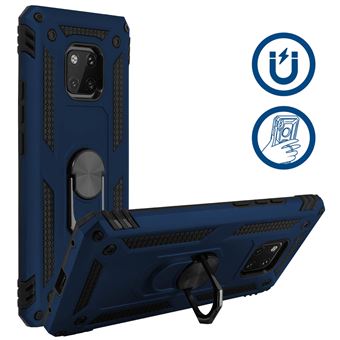 Capa Protetora Avizar para Huawei Mate 20 Pro com Anel de Suporte Magnético Azul Escuro - 1