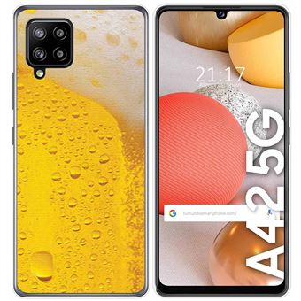 Capa Tumundosmartphone de Gel TPU para Samsung Galaxy A42 5G design Desenhos de cerveja - 1