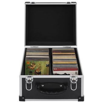 Estojo para 40 CDs vida XL Alumínio ABS Preto - 1