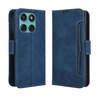Capa FOXDOCK Protetora para Motorola Edge 60 Fusion | Suporte e Flip de couro PU | À Prova de Choque | Azul - 1