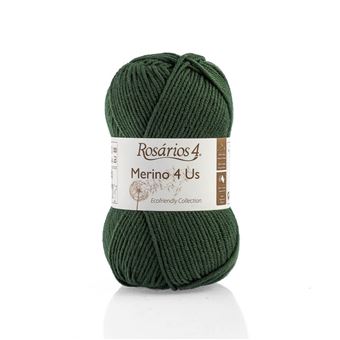 Fio de Lã Rosarios 4 Merino 4 Us | 50G | Verde Escuro 53 - 1