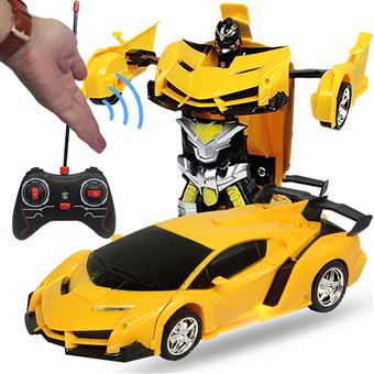 Carro Transformers Zhishang 1:18 para Crianças e Adultos | 2.4GHz | Controlo Remoto Por Indução | Bateria - Amarelo - 1