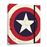 Pasta Premium Marvel Captain America Shield | 2 Anéis | Troquelada_0