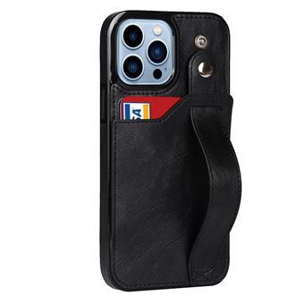 Capa e Tpu + Pu magunivers Função de Bloqueio Rfid com Muleta para Pulseira e Porta-Cartão Preto para Iphone 13 Pro 6.1'' - 1