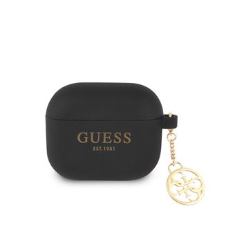 Capa Guess para AirPods 3 | 4G Edition com Pingente de Silicone | Preto - 1