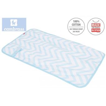 Muda Fraldas Cambrass | 39X65 Cm Zigzag Azul - 1