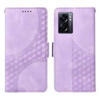 Capa FLOODKING para OPPO A77 5G | Design Acolchoado | Couro PU Premium | Roxo - 1