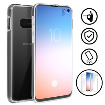 Capa Flip Avizar para Samsung Galaxy S10e 360ª de Silicone e policarbonato Transparente - 1