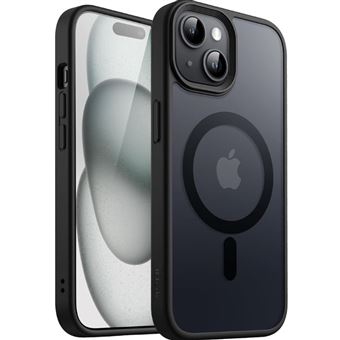 Capa Semitransparente Magsafe Antiimpacto para Iphone 15 Pro - Preto - 1