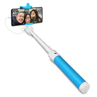 Selfie Stick USB-C Conector LinQ | Botão do Obturador Extensível - Azul - 1