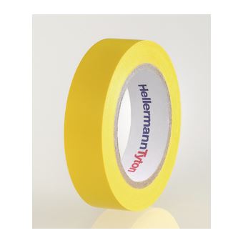 Hellermann Tyton HTAPE-FLEX15-15x10 fita adesiva Amarelo PVC 10 m - 1
