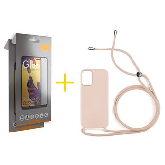 Pack Skyhe 2 x Película de Vidro Temperado Full + Capa para Xiaomi Redmi 10 2022 Gel Rope Rosa Pastel - 1