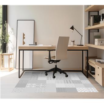 Tapete de Vinil VINILIKO Rossana grey  | 100x133 cm | PVC liso impresso  | Antiderrapante  | Lavável  | À prova de fogo - 1