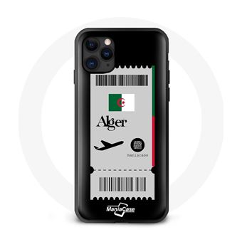 Capa Maniacase para Iphone 11 Pro Bilhete de Avião Algérie - 1