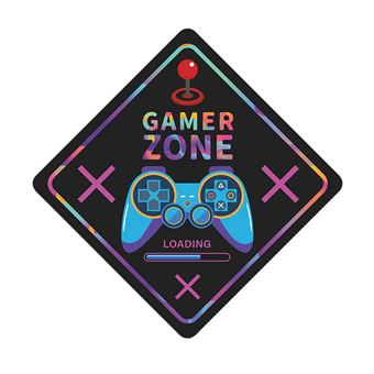 Adesivos de Parede Vertente Oportuna | Placa Gamer Zone - 1