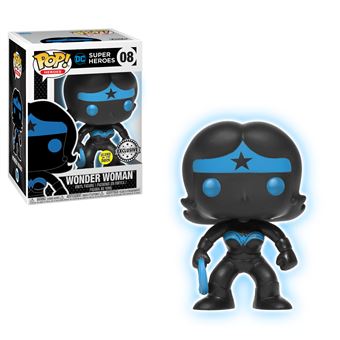 Funko Pop! DC Comics Justice League - Wonder Woman Silhouette Glow In The Dark Exclu Pop 10cm - 8