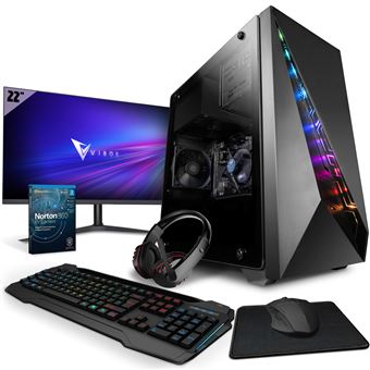 Computador Gaming Vibox I-32 PC - 22"" Pacote de monitores - Quad Core AMD Ryzen 3200G Processador 4GHz - Radeon Vega 8 - 16GB RAM - 1TB SSD - Windows 11 - WiFi - 1