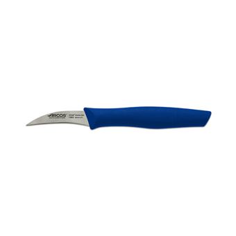 Faca de Descascar Arcos Nova 188323 Nitrum Inox e Punho de Polipropileno Azul Folha 6 cm - 1