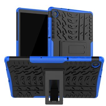Capa Magunivers e Tpu Padrão de Pneu Legal com Muleta Preto/Azul para Lenovo Tab M10 Plus Tb-X606F - 1