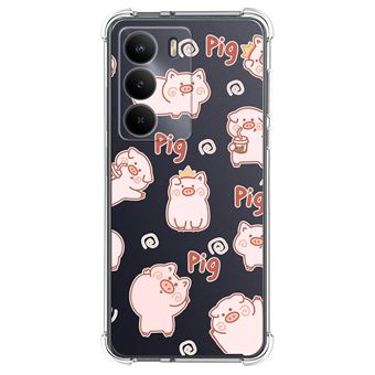 Capa de Silicone Tumundosmartphone à Prova de Choque para Realme 14x 5G | Desenhos de porco - 1