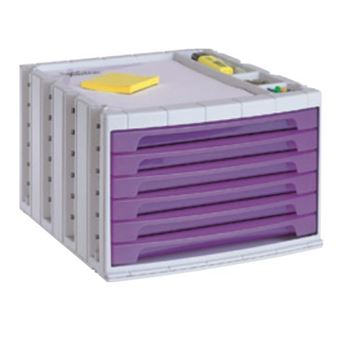 Organizador de Gavetas de Secretária Q-CONNECT KF18437 | Cinzento, Violeta - 1
