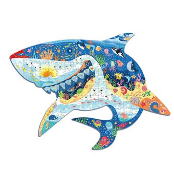 Quebra-cabeça DAM | papelão | Tubarão | Azul - 1