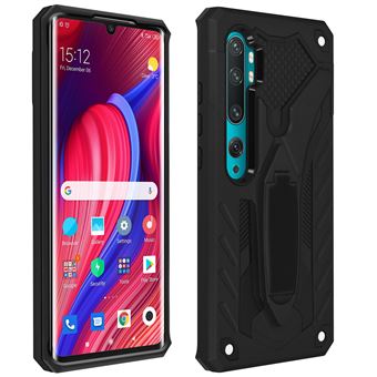 Capa Protetora Avizar para Xiaomi Mi Note 10 /10 Pro | Bi-Matéria | Antichoque | Suporte - Preto