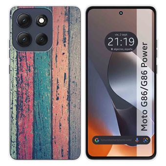 Capa de Silicone TUMUNDOSMARTPHONE para Motorola Moto G86 / G86 Power 5G | Design de madeira 10 | Estampas - 1