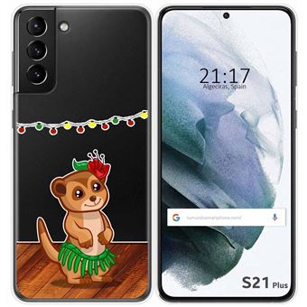 Capa Tumundosmartphone de Gel Transparente para Samsung Galaxy S21+ Plus 5G Desenhos de design Meerkat - 1