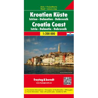 Croatian Coast - Istria - Dalmatia - Dubrovnik Road Map 1:200 000 - 1
