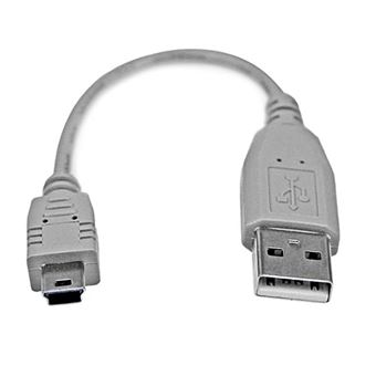 Cabo Usb StarTech.com Cabo Mini USB 2.0 6in - A para Mini B | Cinzento - 1