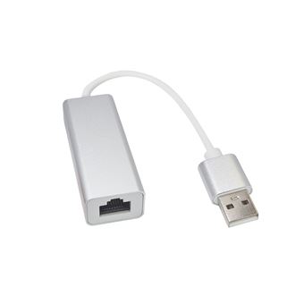 Cabo Adaptador USB 2.0 para RJ45 Goeik | Alumínio - Cinzento Metalizado - 1